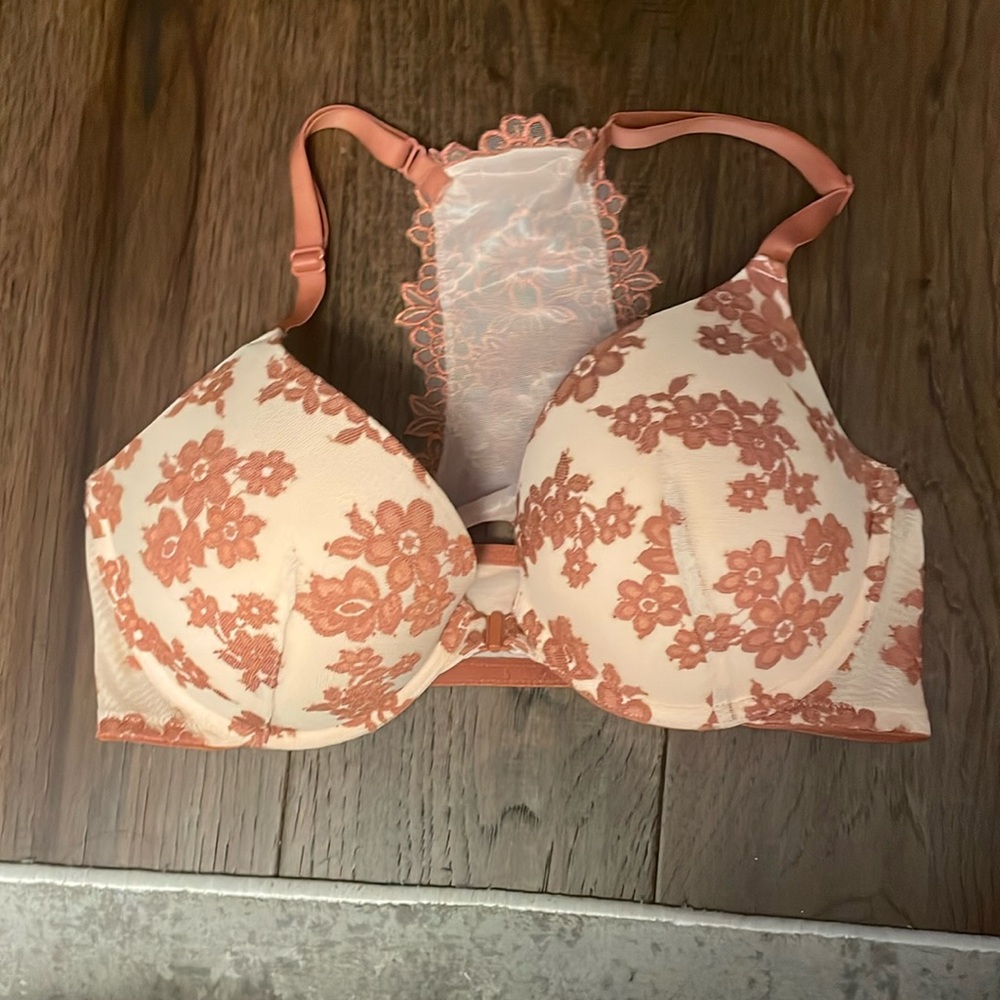 Floral Lace Bra with front clasp